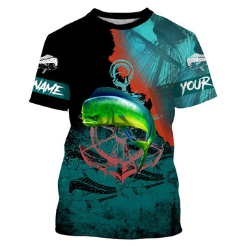 Mahi Mahi fishing Customize name All over print shirts Cornbee