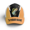 Custom Bass Fishing Hat For Men And Women, Bass Fishing Baseball Cap Gifts For Anglers| Orange Cornbee