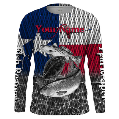 Texas Slam Custom Texas Flag Long sleeve Fishing Shirts UPF 30+, TX Tournement Fishing Shirts Cornbee