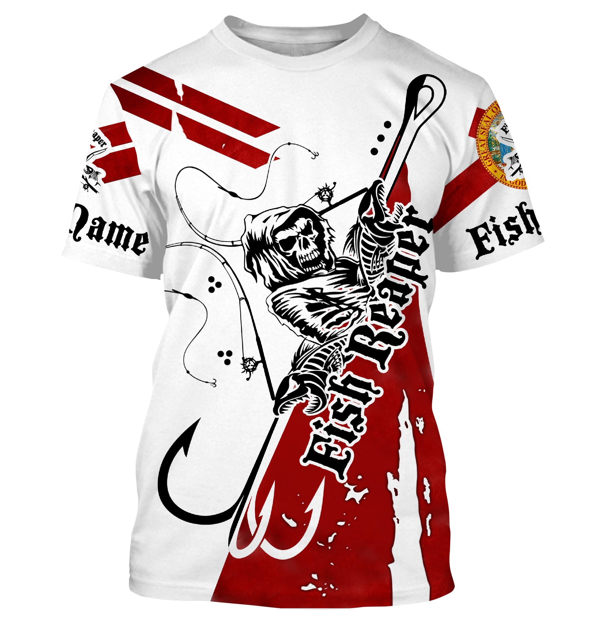 Florida Fish reaper Custom UV Long Sleeve Fishing Shirts Cornbee