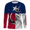 TX Fishing 3D Fish Hook Texas Flag UV protection custom long sleeves shirts UPF 30+ personalized fishing apparel gifts Cornbee