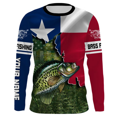 TX Crappie Fishing Texas Flag Patriot Custom name All over print shirts - personalized fishing Cornbee