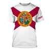 Custom Florida Flag Shirts, Patriot Long Sleeve Performance Shirts UV Protection Upf 30+ Cornbee