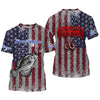 Crappie Fishing American Flag Fishing Shirts, Personalized Patriotic Crappie Fishing Gifts Cornbee