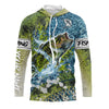 Largemouth Bass fishing custom green scales water camo fishing shirt | Long sleeve, Long Sleeve Hooded Cornbee