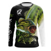 Largemouth Bass Fishing Customize Name UV protection quick dry UPF 30+ long sleeves fishing shirts Cornbee