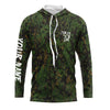 Custom Bass Fishing Jerseys, Personalized Bass fishing green camouflage fishing Long sleeve shirts Cornbee