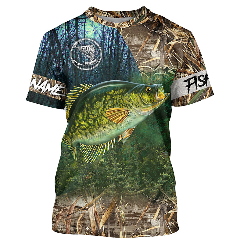 Crappie Fishing camo fishing team shirts, custom Performance Long Sleeve fishing shirts Cornbee