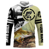 Walleye Fishing Fish On performance fishing shirt UV protection customize name long sleeves Cornbee