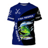 ahi Mahi, Tuna, Wahoo saltwater Fishing Customize Name All-over Print Unisex fishing T-shirt Cornbee