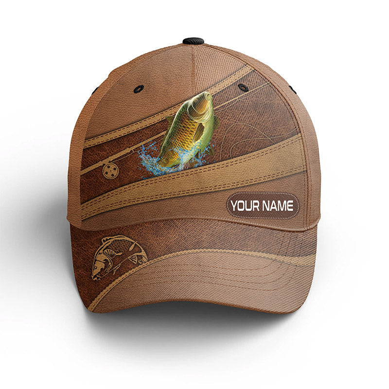 Carp fishing hats for men, women custom name baseball best Carp fisherman fishing hats Cornbee