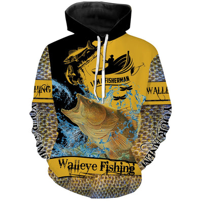 I am a fisherman Walleye Fishing Custome Name All Over Printed Shirts Cornbee