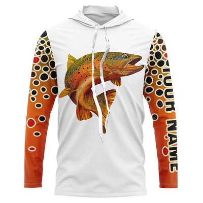 Brown trout fishing shirts white trout scales fishing jerseys | Long sleeve, Long Sleeve Hooded Cornbee