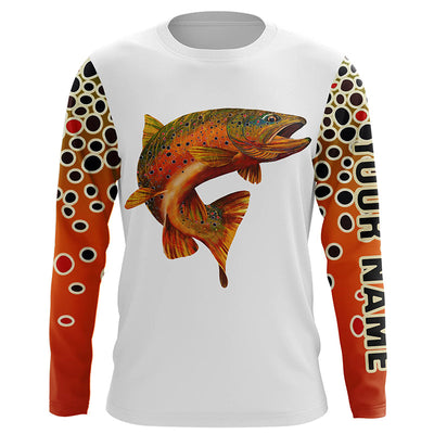 Brown trout fishing shirts white trout scales fishing jerseys | Long sleeve, Long Sleeve Hooded Cornbee