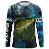 Crappie Fishing blue camo Custom name Performance Long Sleeve UV protection fishing shirts Cornbee