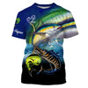 Mahi Mahi ( Dorado), Wahoo, Tuna fishing Customize Name All-over Print Unisex fishing T-shirt Cornbee