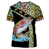 Rainbow trout fishing scales UV protection Custom long sleeve fishing shirts Cornbee