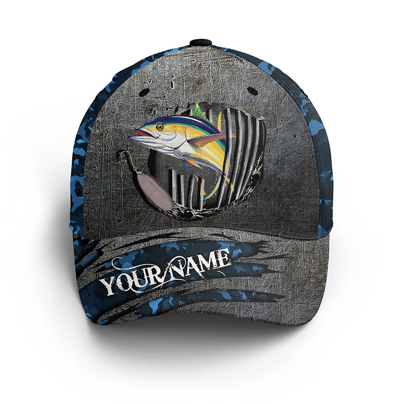 Tuna fishing sea camo Custom fishing hat Unisex Fishing Baseball Angler hat cap Cornbee