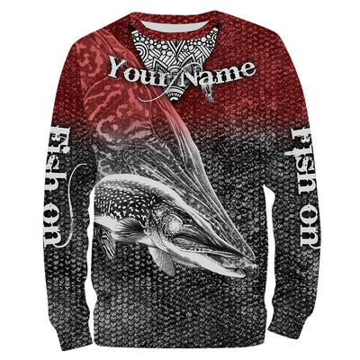 Northern Pike Fishing Fish On customize name all over print shirts Cornbee