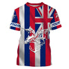 HI Fishing Grand slam custom fishing shirt Hawaiian Flag marlin, tuna, mahi mahi, wahoo Cornbee