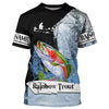 Rainbow Trout Ice Fishing 3D All Over Printed Shirts Cornbee
