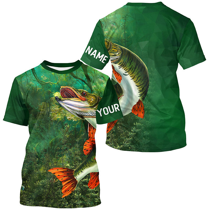 Custom Musky Fishing Jerseys, personalized muskie fishing performance Fishing Shirts Cornbee