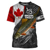Canadian Flag Brook trout Fishing Custom name fishing shirts jerseys Cornbee