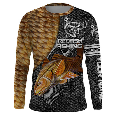 Bull Redfish puppy drum tackle fishing shirts for men Long Sleeve UV protection quick dry Customize name UPF 30+ gift for anglers Cornbee