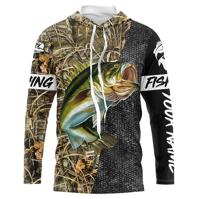 Custom Largemouth Bass Fishing Camo Personalized bass fishing jerseys Long sleeve shirt Cornbee