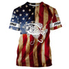 Personalized Crappie Fishing American Flag patriotic performance Fishing Shirts Cornbee