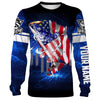 Walleye Fishing 3D American Flag patriotic Customize name All over print shirts Cornbee