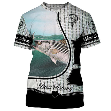 Striped Bass Fishing Scale Customize name 3D All over print shirts Cornbee