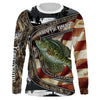 American Flag patriotic Crappie Fishing Jerseys, Custom camo Crappie fishing Long sleeve shirts Cornbee