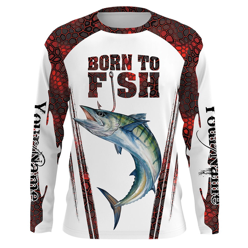 Born To Fish King mackerel fishing red camo Custom 3D UV