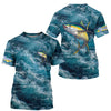 Tuna saltwater fishing custom blue sea wave ocean camo fishing tournament shirts Cornbee