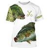Custom Crappie Fishing Jerseys, Personalized Crappie green scales fishing T-shirt Cornbee