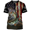 Musky Fishing 3D American Flag Patriotic Customize name All over print shirts - personalized fishing gift for Adult Cornbee