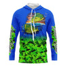 Custom Mahi mahi fishing green camo Fishing Jersey, Dorado saltwater fishing Long sleeve shirts Cornbee