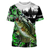 Custom Crappie fishing green camo tournament Fishing Jerseys, Crappie fishing apparel Cornbee