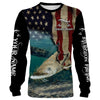 Sturgeon Fishing 3D American Flag Patriotic Customize name All over print shirts Cornbee