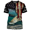 Sturgeon Fishing 3D American Flag Patriotic Customize name All over print shirts Cornbee