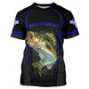 Blue Black Bass fishing shirts custom UV protection Fishing T-shirt, Bass tournament jerseys Cornbee