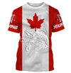 Northern Pike Fishing 3D Canadian Flag Customize name All over print shirts Cornbee