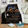 Custom Blanket To my Dad I love you unique gifts ideas for father's day, American flag fishing blanket gift for fishing dad, father Cornbee