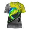 Mahi mahi ( Dorado) fishing personalized saltwater fishing shirts fishing apparel Cornbee