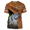 Catfish fishing Customize Name All-over Print Unisex fishing T-shirt, personlized gift for fisherman Cornbee