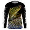 Custom Walleye Fishing Jerseys, Personalized Walleye Fishing scales fishing Long sleeve shirts Cornbee