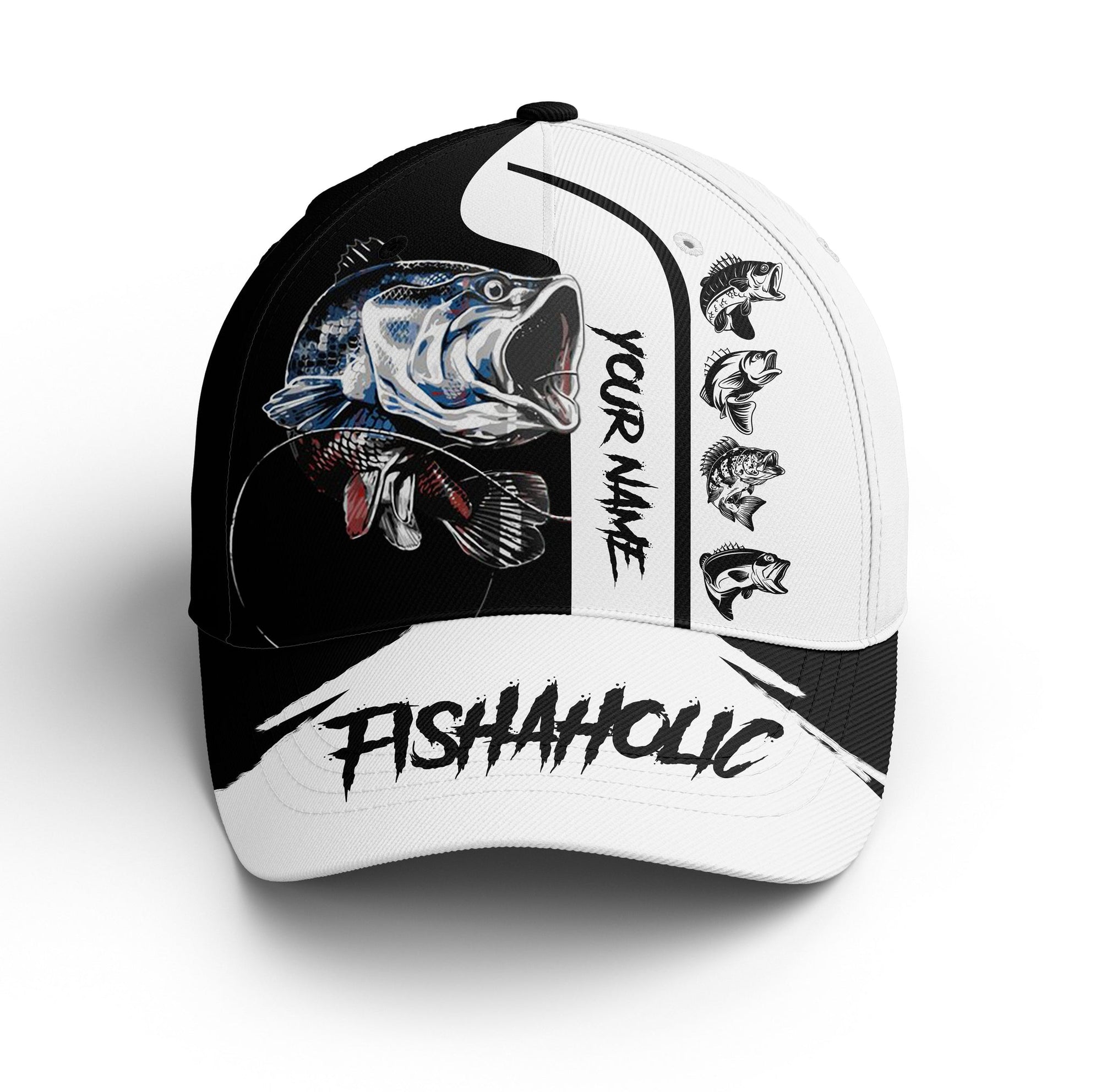 Bass Fishing 3D American Flag patriotic Custom fishing hat Unisex Fishing Baseball Angler hat Cornbee