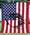 Fishing Rod Fishing American Flag Fleece Blanket Fishing gift for men women and kid Cornbee