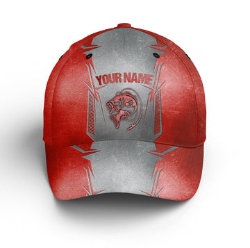 Bass Fishing Custom Name Fishing hat Adjustable Unisex Fishing Baseball hat Personalized Gifts Cornbee